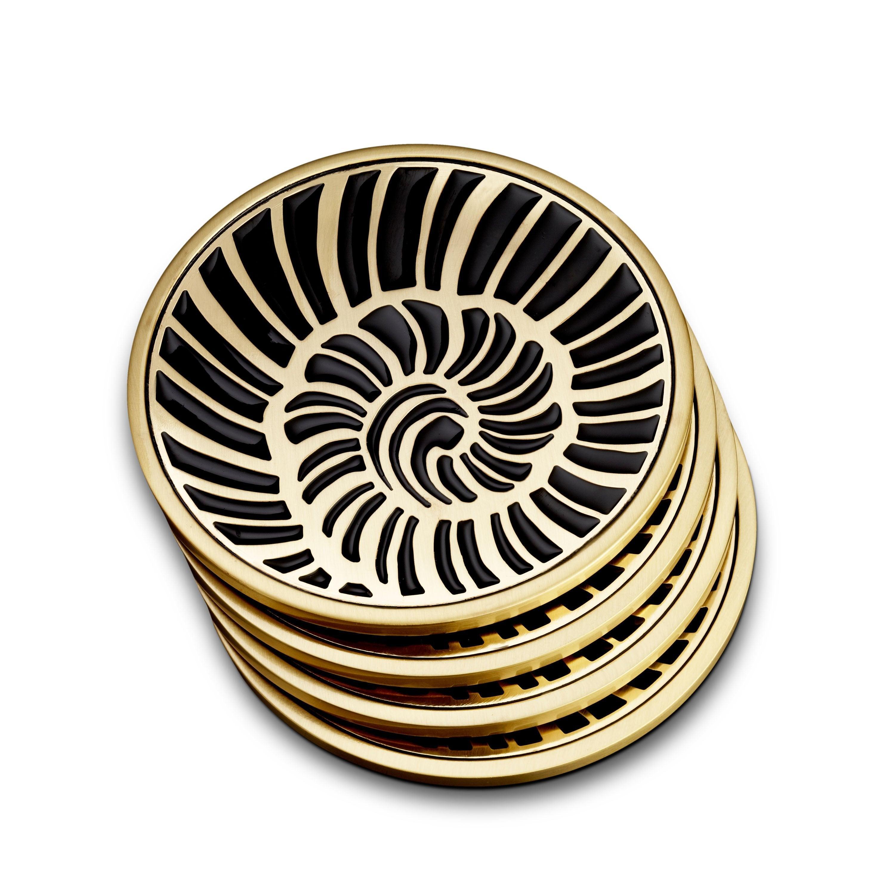 Natural Seashell Coasters Set of 4 - Non-Slip Beach Themed Drink Coasters for Home Decor, Bar, and Outdoor Use - Perfect for Summer Parties, Coastal Decor, and Beach House Essentials
