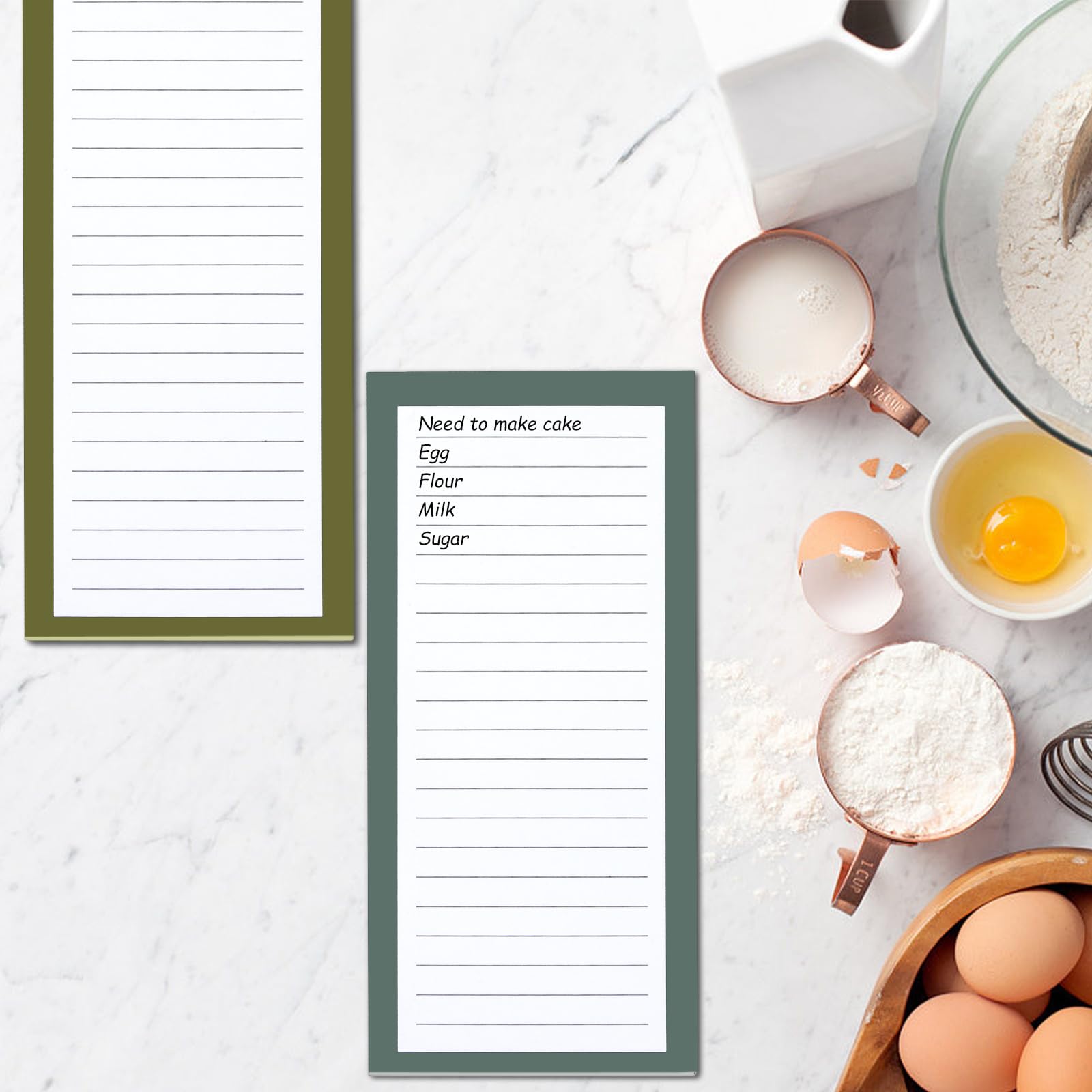 4 Pack Magnetic Notepads for Refrigerator - Large Grocery List Notepad with Full Magnet Back, 200 Sheets Memo Pads for Shopping List, To-Do List & Reminders - Perfect for Kitchen, Office & Home Organization
