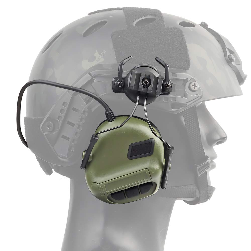 ATAIRSOFT Tactical Headset with Microphone - Military Grade Waterproof Shooting Headphones for Hunting, Airsoft & Outdoor Sports - Clear Communication Earmuffs (No Noise Reduction) - Perfect for Range Training, Paintball & Tactical Operations