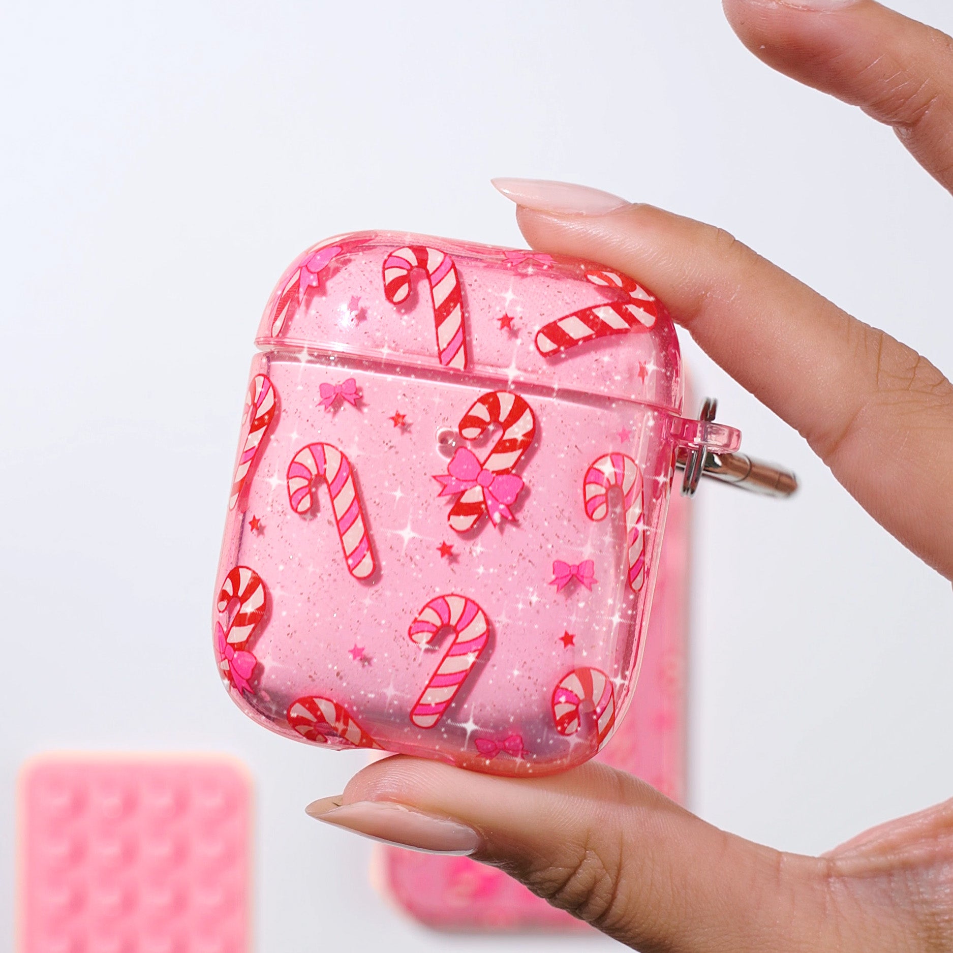 Pink Peppermint Princess AirPods Case for AirPods Pro/1/2/3 - Cute Protective Cover with Keychain, Trendy Gift for Girls Women - Perfect for School, Work, Travel & Daily Use