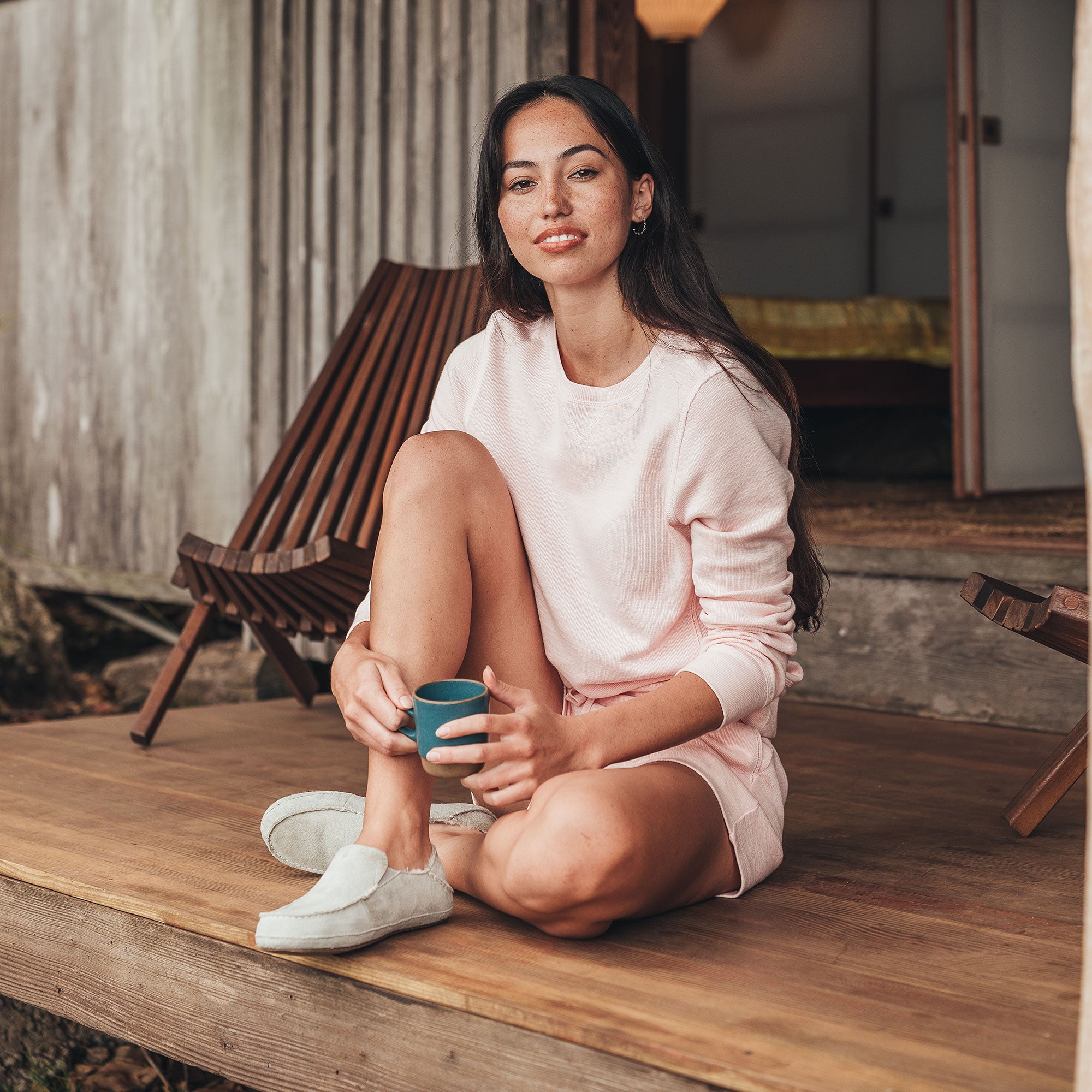 Nohea Slippers for Women - Comfortable Pale Grey House Shoes - Perfect for Indoor, Lounge and Spa Relaxation