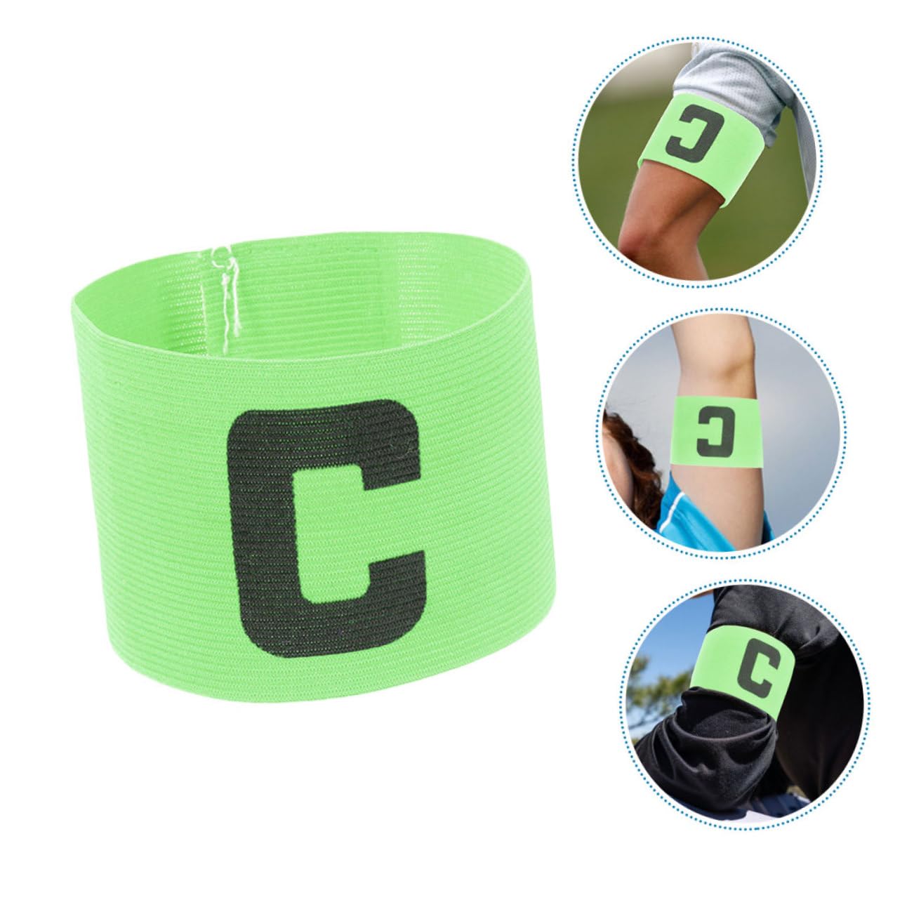 8 Pack Adjustable Football Captain Armbands - Soccer Team Leader Arm Bands with Velcro Strap for Men & Women - Perfect for Matches, Training & Team Identification