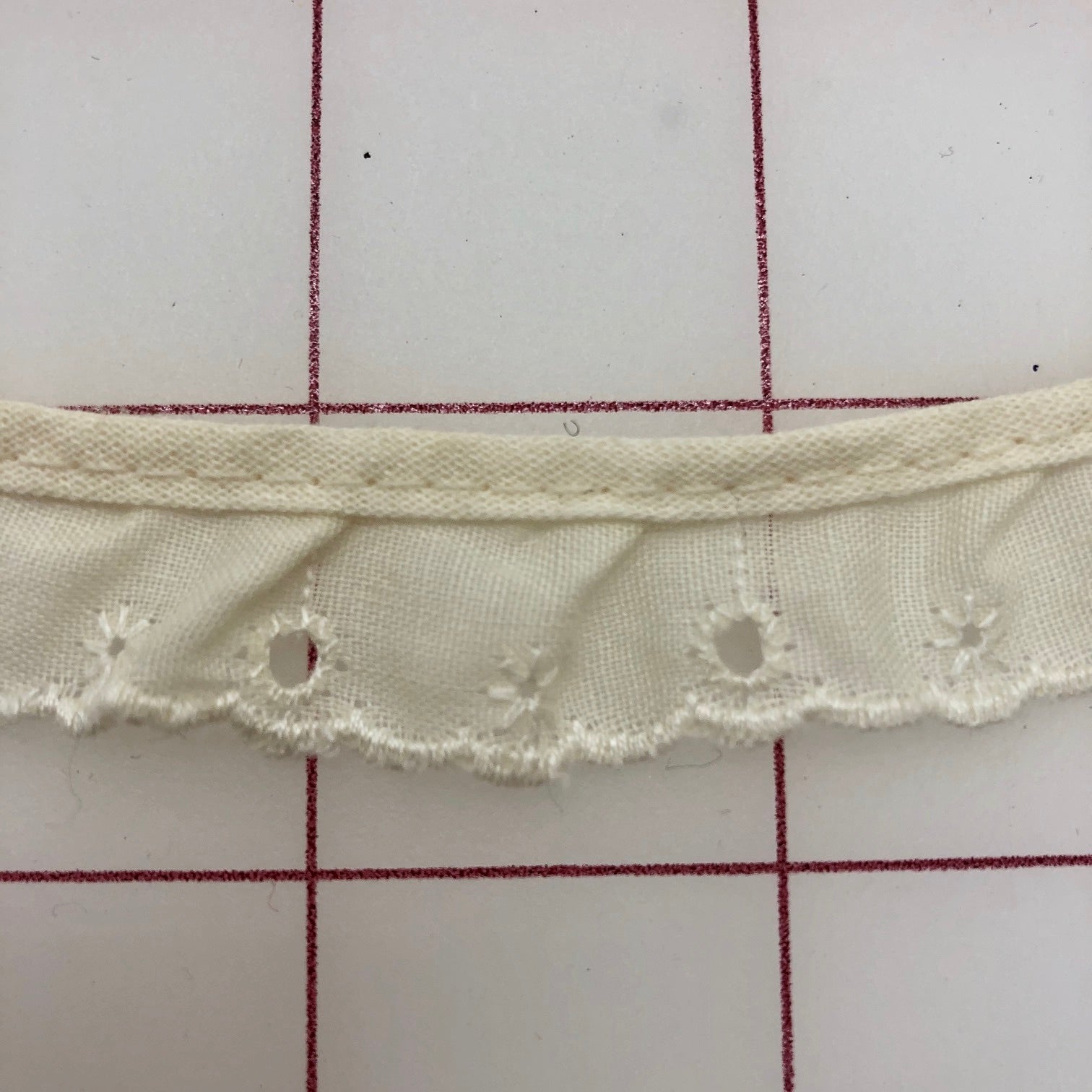 Eyelet Trim Fabric - 4 Assorted Pieces for Sewing & Crafts | Only $2 Closeout Sale | Perfect for DIY Clothing, Home Decor & Scrapbooking Projects