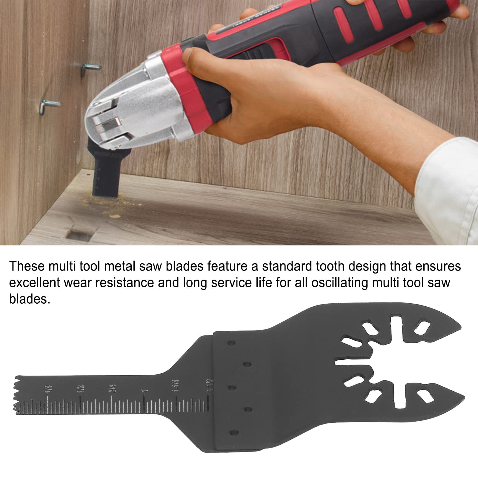 10pcs 10mm Oscillating Tool Blades Kit - Multi-Purpose Saw Blades for Cutting Wood, Plastic & Soft Metal - Perfect for DIY Projects, Home Renovation & Professional Construction Work