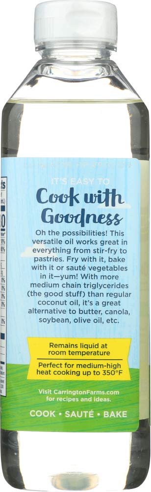 **Carrington Farms Organic Virgin Coconut Oil for Cooking & Baking, 16 oz (Pack of 3) – Non-GMO, Cold-Pressed, Ideal for Keto, Paleo & Vegan Recipes – Perfect for Frying, Baking & Skin Care**