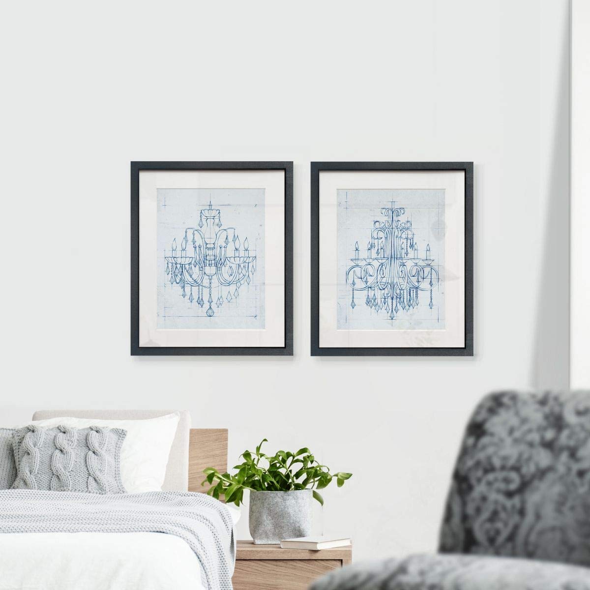 Framed 2 Piece Nautical Wall Art Set - Ocean & Boat Themed Rustic Abstract Ship Paintings (16x20 Inches) Ready to Hang - Perfect for Coastal, Beach House, Bar or Travel Themed Decor