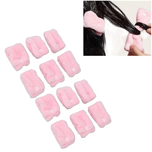 12 Pcs Heatless Hair Curlers Set - Soft Coral Fleece No Heat Hair Rollers for DIY Curls & Waves - Perfect for Overnight Styling, Travel, and Damage-Free Hair Care