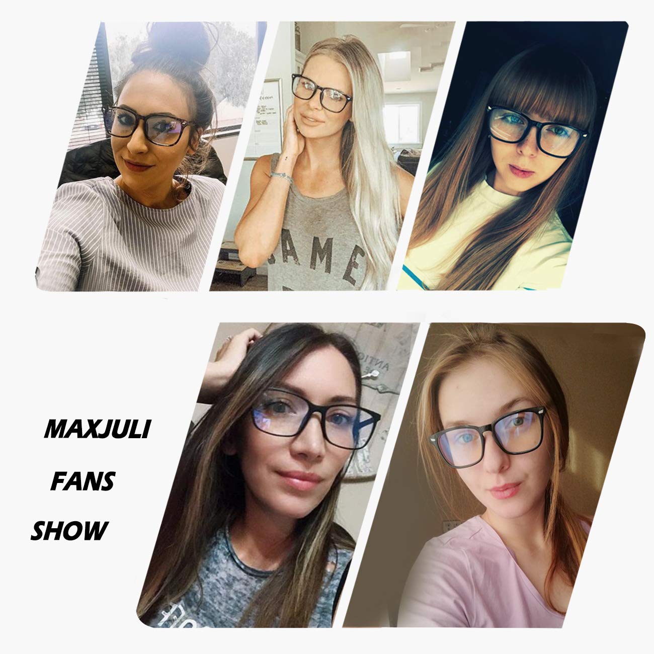 MAXJULI Blue Light Blocking Glasses for Women & Men - Anti Eyestrain Computer Glasses, Gaming Glasses, TV & Phone Screen Glasses (Matt Black) - Perfect for Office Work, Online Classes & Nighttime Screen Use