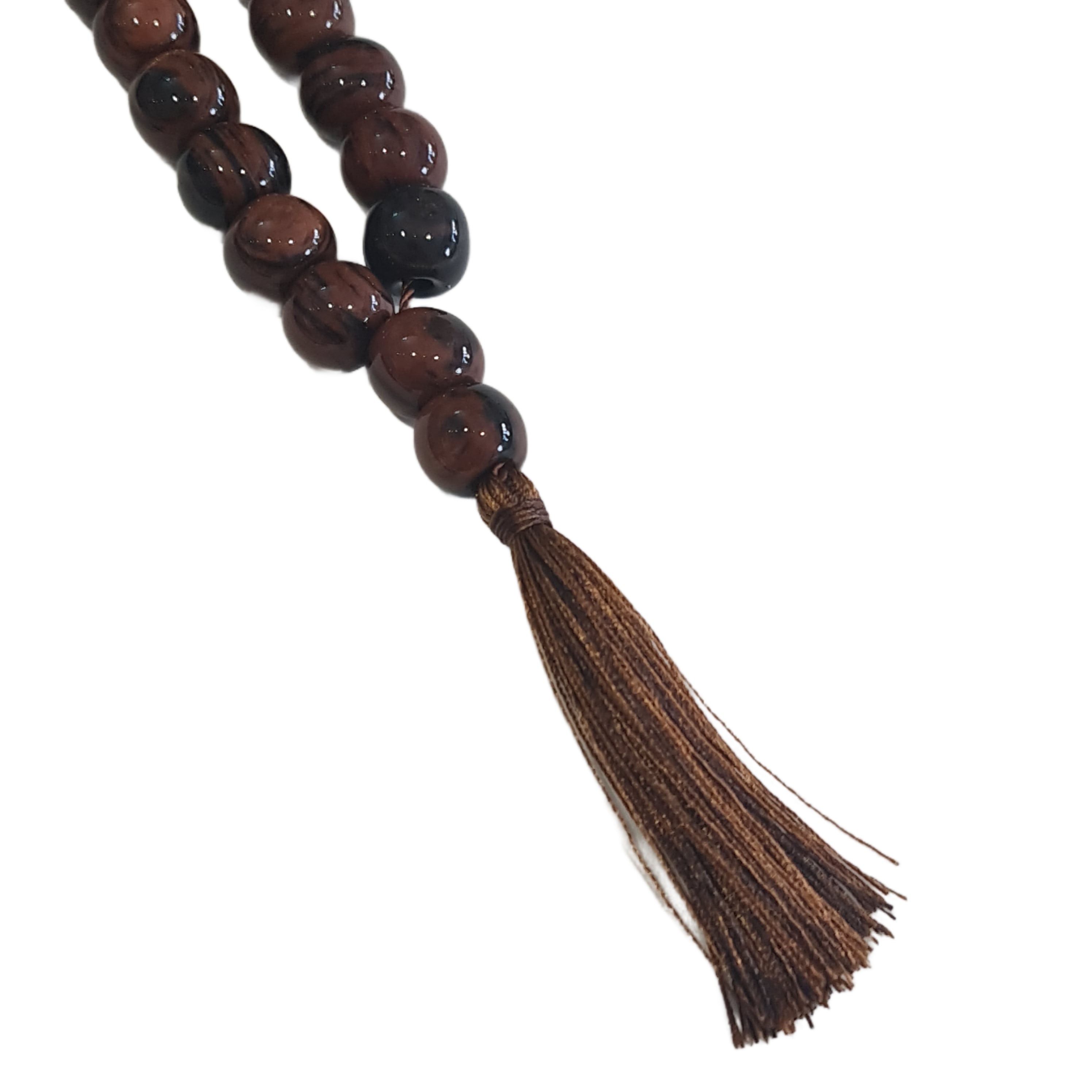 Handmade Obsidian Komboloi Beads - Natural Stone Greek Worry Beads for Stress Relief & Relaxation - Perfect for Meditation, Anxiety Relief, and Fidgeting