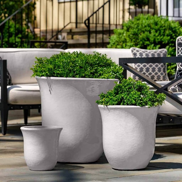 Campania International 3-Piece Hanging Planter Set - Elegant Ceramic Flower Pots for Indoor & Outdoor Plants, Perfect for Patio, Garden, and Home Decor