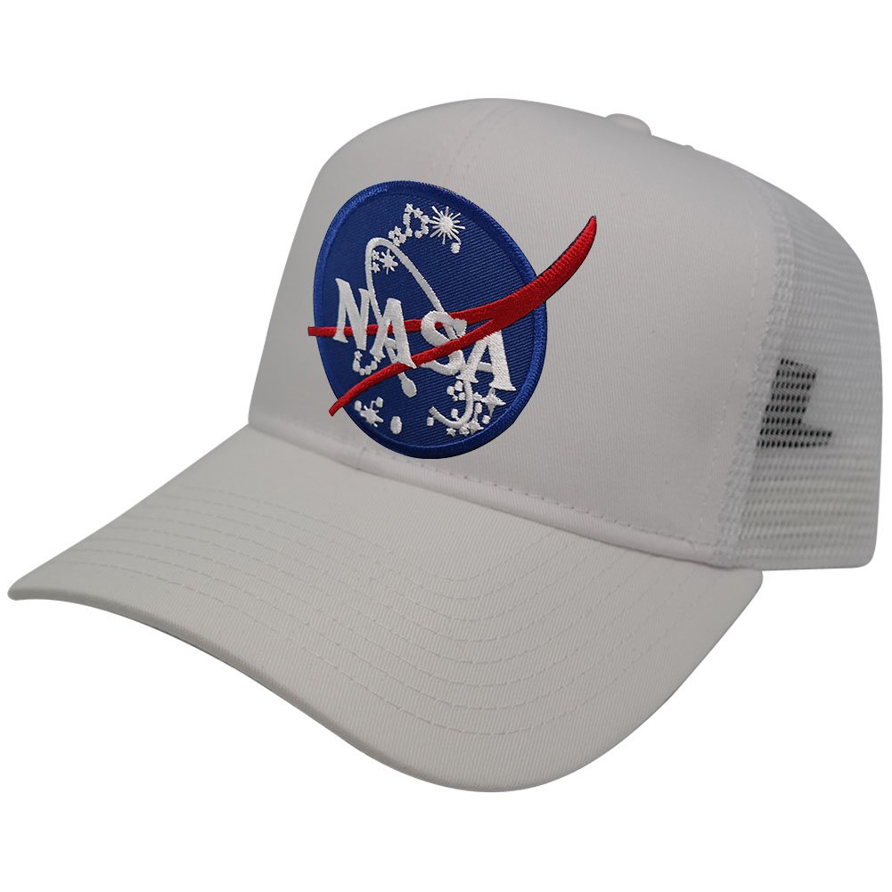 NASA Logo Embroidered Snapback Trucker Cap - Adjustable Mesh Back Hat for Men & Women - Perfect for Space Enthusiasts, Collectors, and Everyday Wear