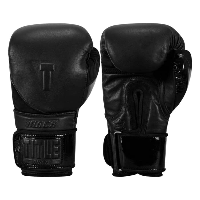 TITLE Boxing Black Heavy Bag Gloves 2.0 - Premium Boxing & Kickboxing Training Gloves for Men & Women - Ideal for Punching Bags, MMA, Fitness Workouts & Home Gym Training