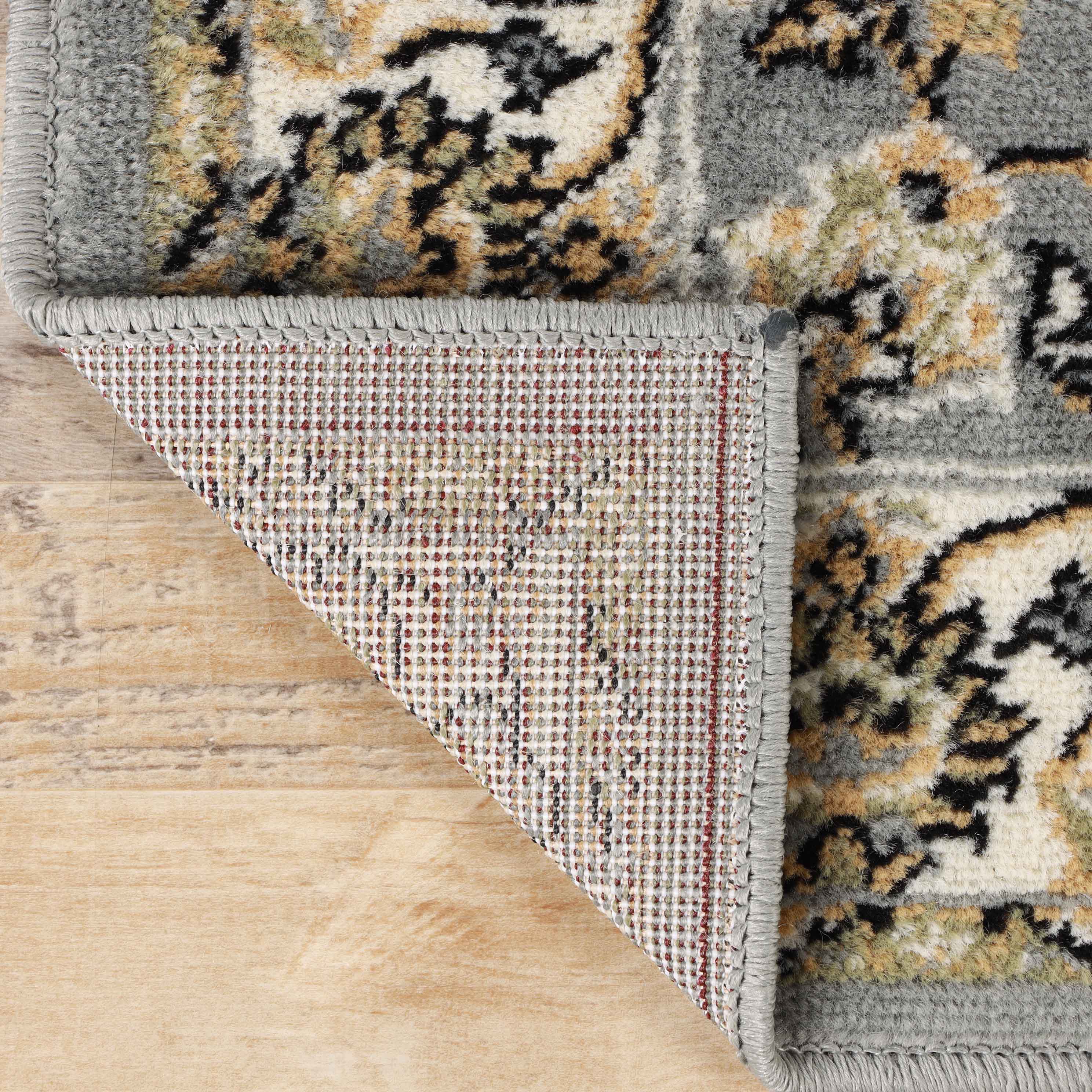 Lille Elegant Floral Indoor Area Rug - Non-Slip Soft Living Room Carpet Runner for Bedroom, Hallway & Entryway Decor