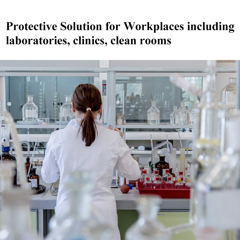 50 Pack Disposable Lab Coats for Adults - SMS Material, 2 Pockets, Knitted Collar & Cuffs (S-XXL) | Perfect for Medical Clinics, Laboratories & Cleanroom Environments