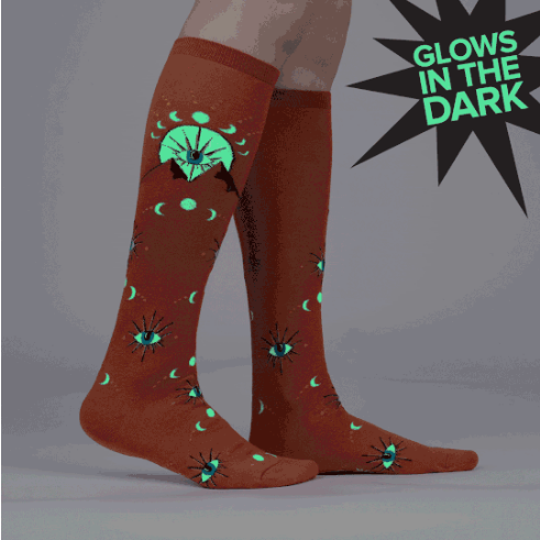 Mystic Mountain Knee High Socks for Women - Fun Novelty Crew Socks with Unique Patterns - Perfect for Hiking, Cosplay & Gift Giving