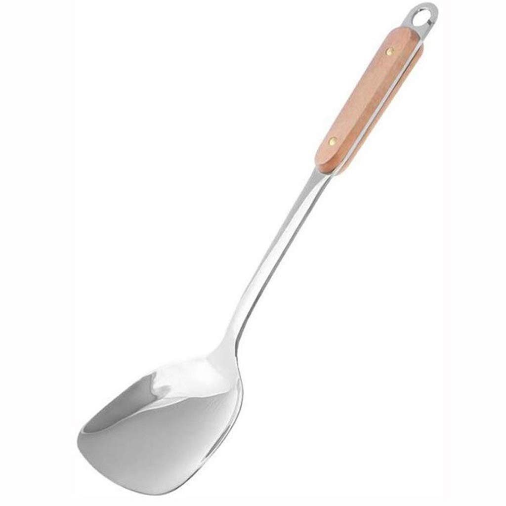 Premium Stainless Steel Spatula with Wooden Handle - Heat-Resistant Metal Turner for Cooking, Flipping Pancakes & Eggs - Perfect for Grilling, Baking & Everyday Kitchen Use