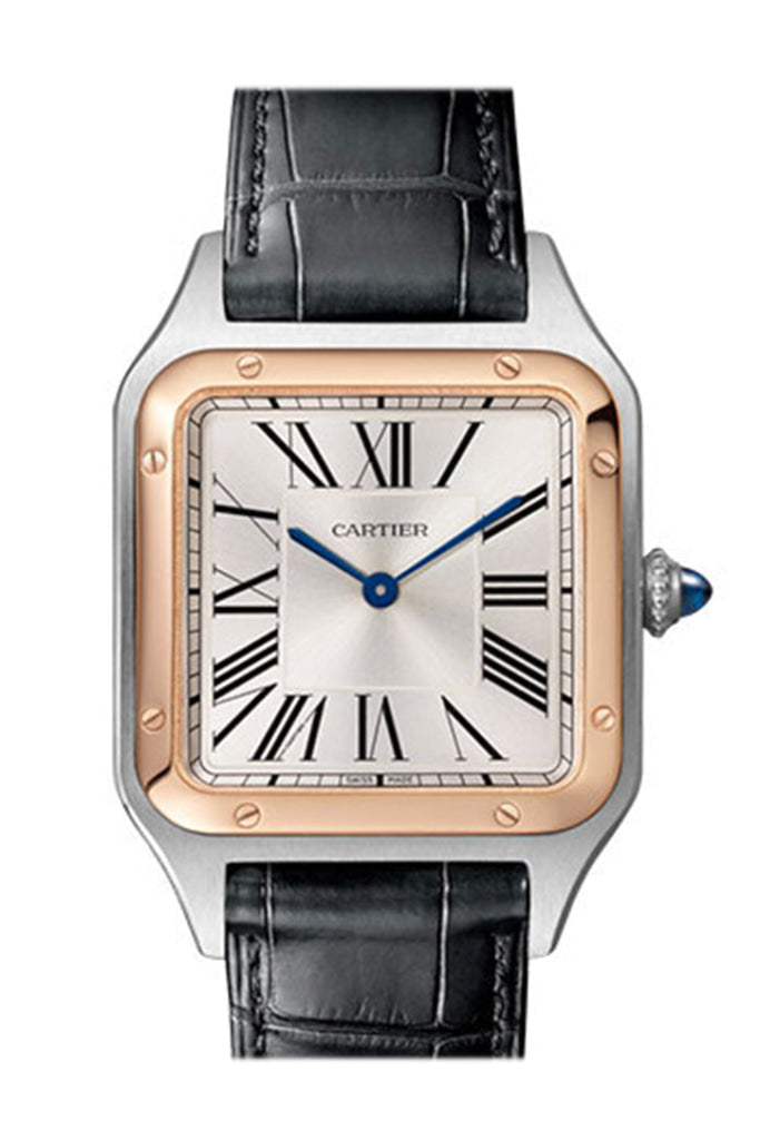 Cartier Santos Dumont Watch - Stainless Steel & Rose Gold W2SA0011 Luxury Timepiece for Men | Business, Formal & Special Occasion Wear