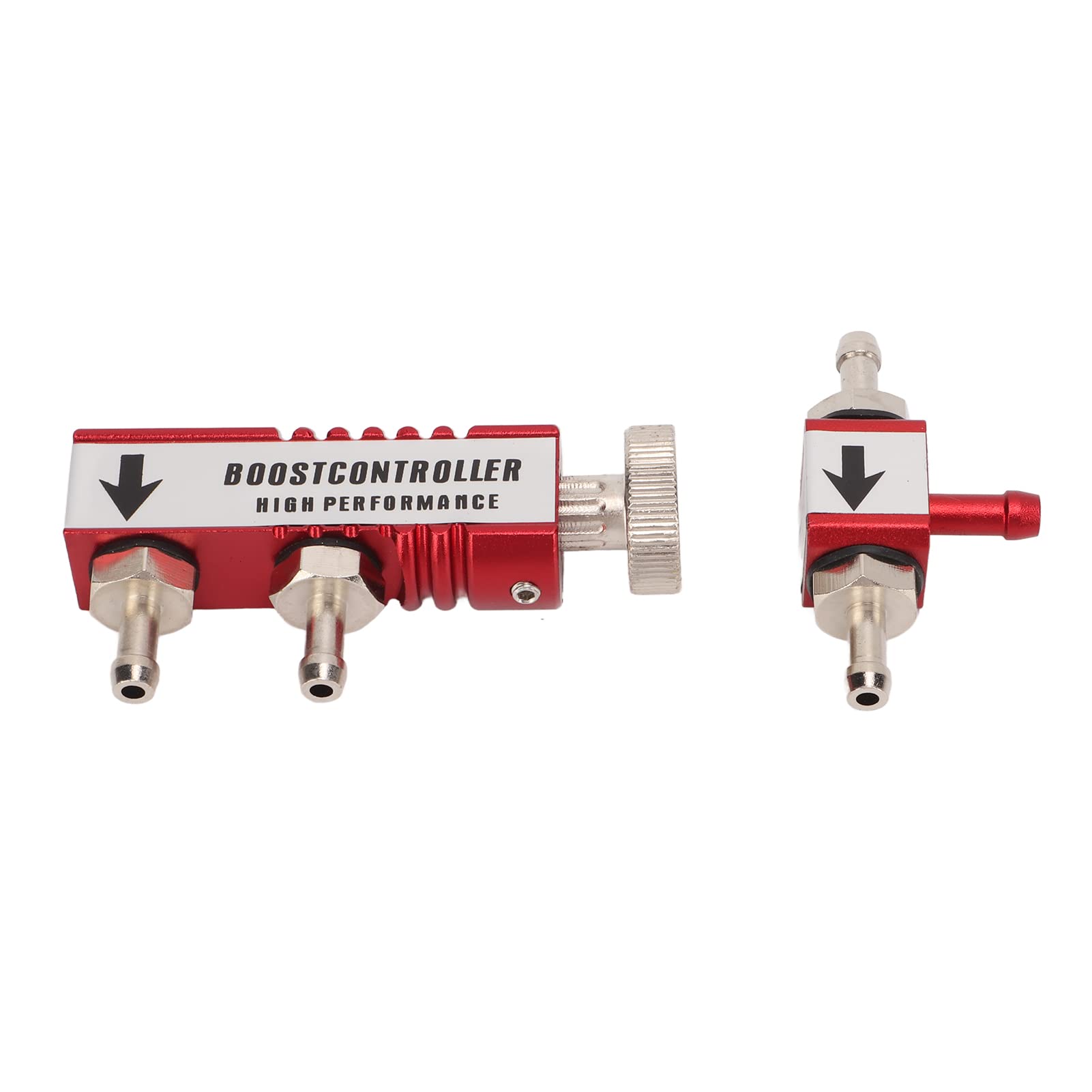 High Performance Manual Boost Controller Kit - Aluminum Alloy Turbocharger Pressure Regulator for Cars & Trucks (Red) | Improve Acceleration & Engine Power for Racing & Daily Driving