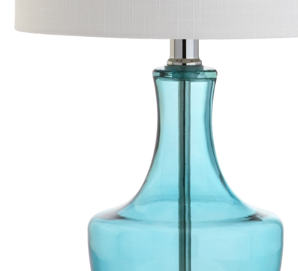 Colette 20 Mini Glass LED Table Lamp - Modern Nightstand & Desk Light for Bedroom, Living Room, Office | Energy-Efficient Dimmable Accent Lighting