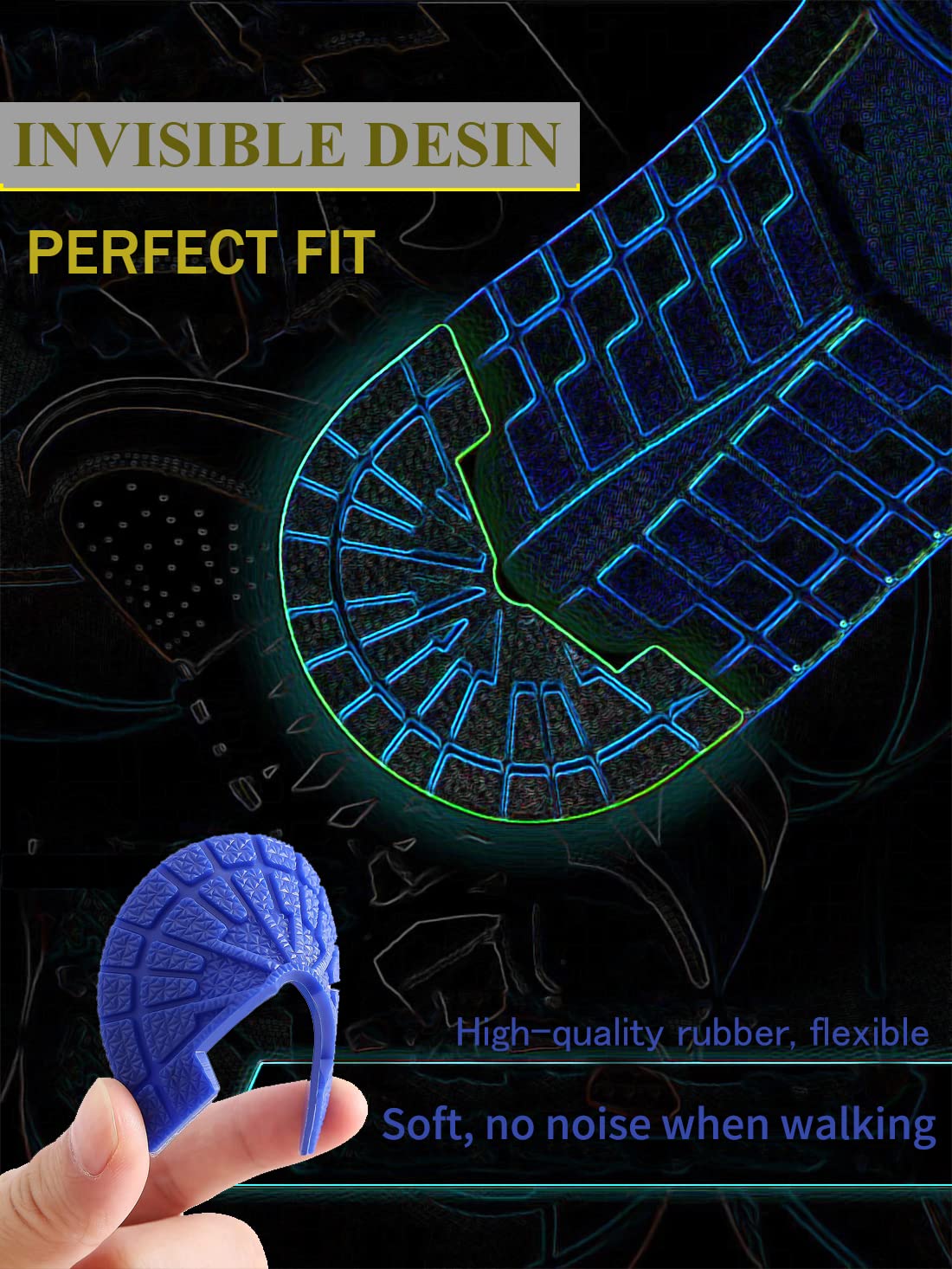Non-Slip Self-Adhesive Shoe Heel Repair Plates - Upgraded Strong Sole Protector for Sneakers (Men & Women) | Perfect for Running, Work Shoes & Daily Wear
