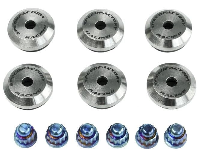 SpeedFactory K Series Titanium Valve Cover Hardware Kit with Burnt Nuts - High Performance Engine Upgrade for Honda/Acura K20 K24 - Perfect for Racing & Car Enthusiasts