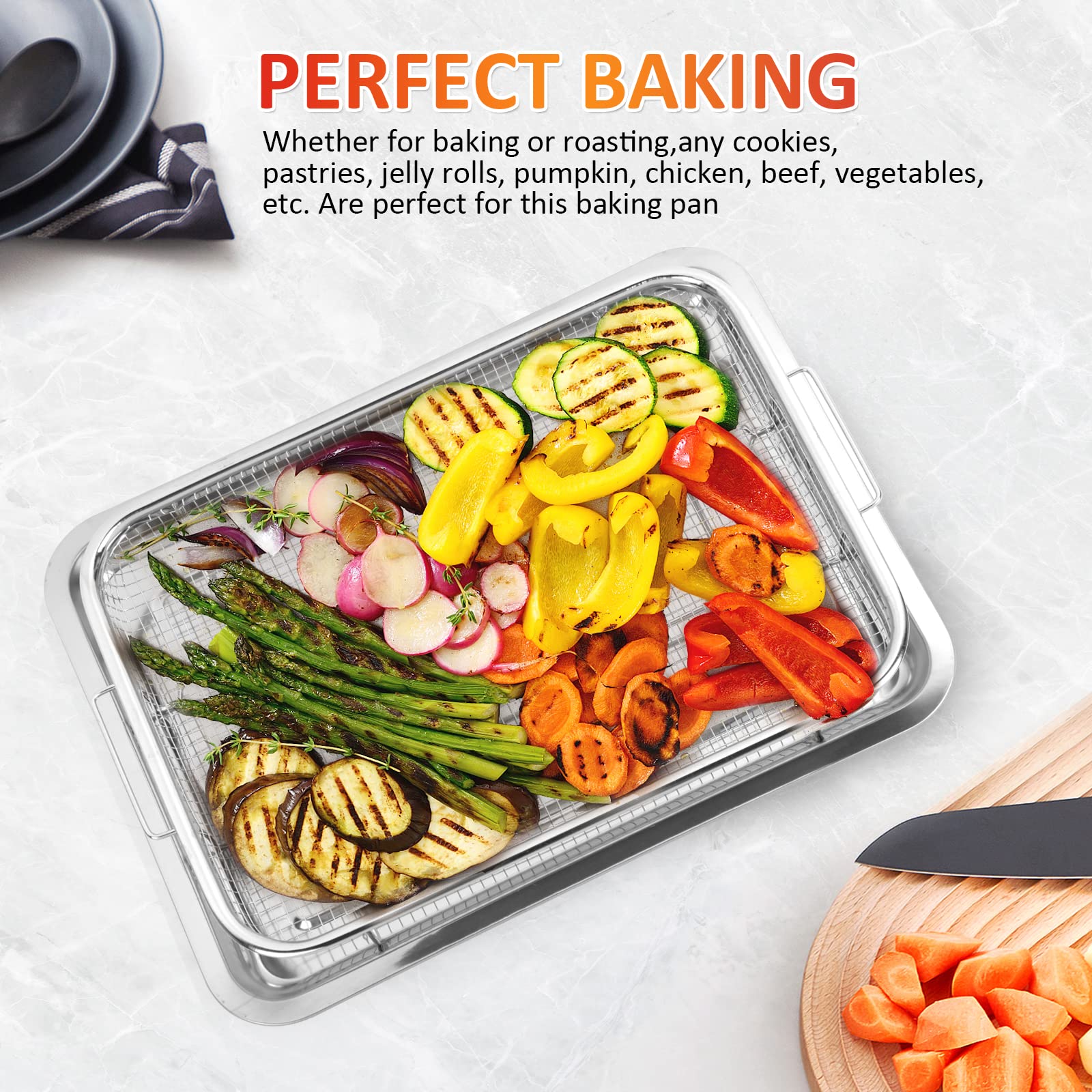Stainless Steel Air Fryer Basket for Oven - 18.9