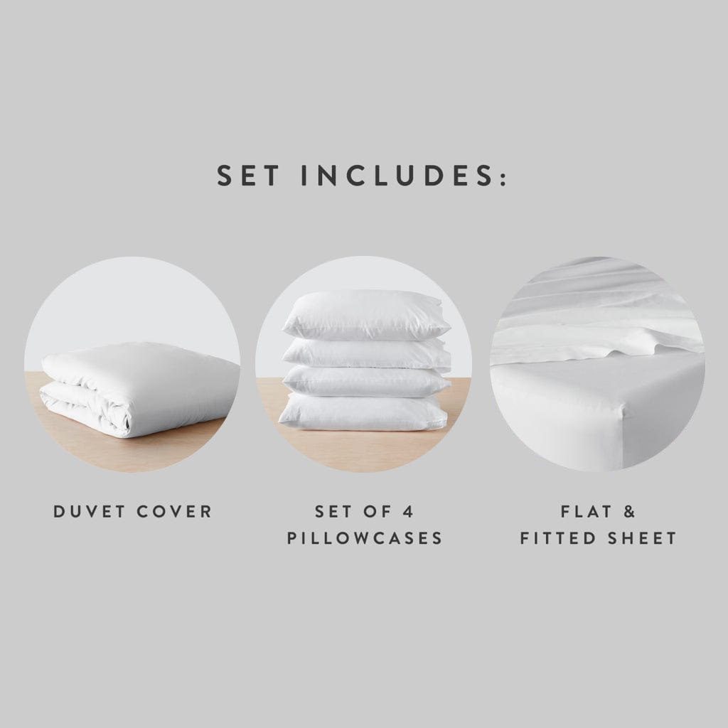 Organic Cotton Bedding Set - Soft & Breathable Resort Style Sheet, Duvet Cover & Pillowcase - Perfect for Luxury Hotels, Vacation Homes & Cozy Bedrooms