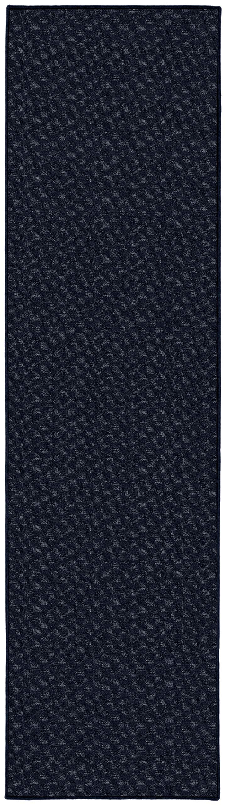 Garland Medallion Navy Blue Area Rug 2x12 Feet - Non-Slip Runner for Hallway, Entryway, or Bedroom Decor