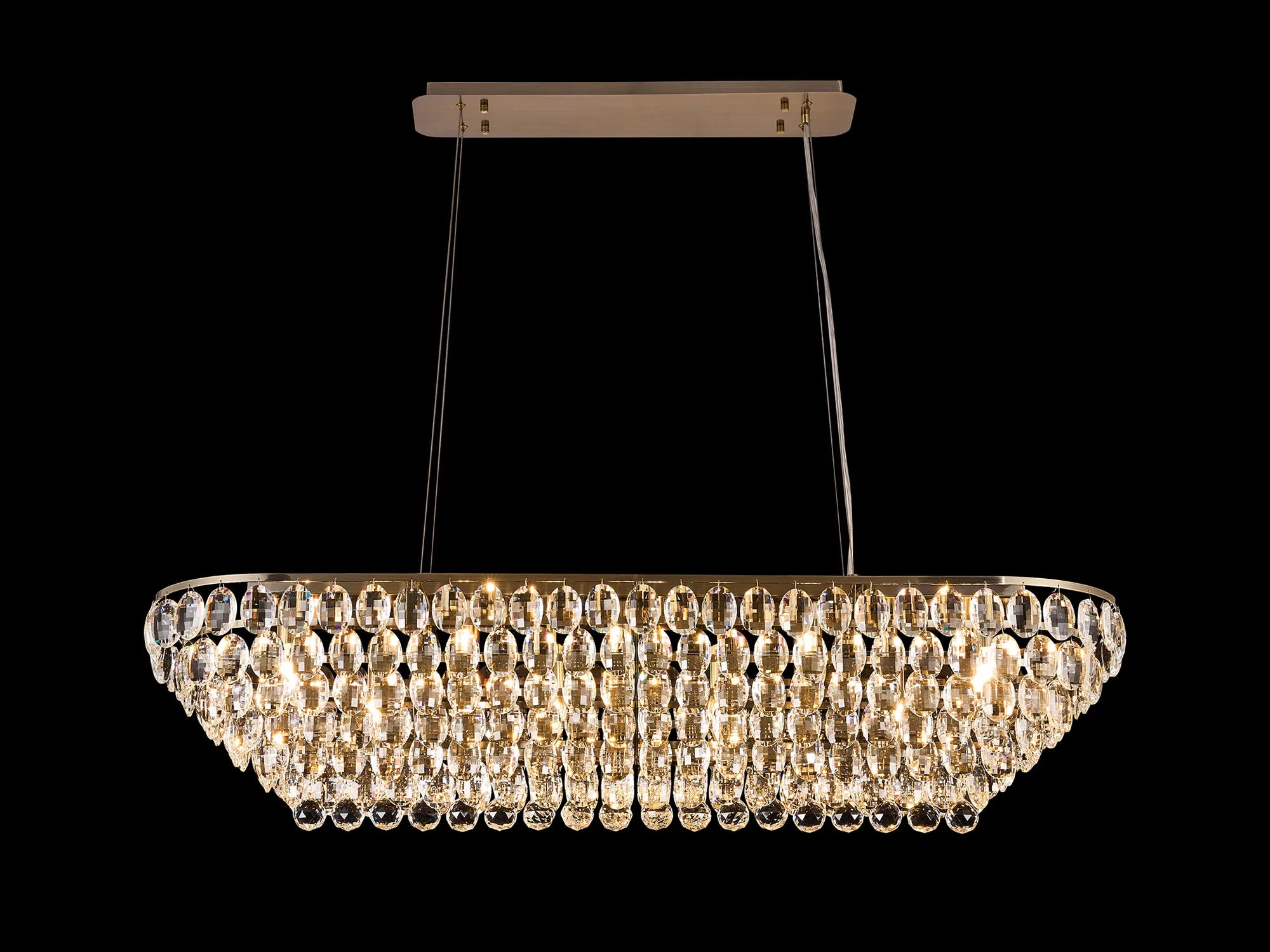 Consten Linear Pendant E14 LED Light Fixture - Modern Minimalist Hanging Light for Kitchen Island, Dining Room & Bedroom Lighting