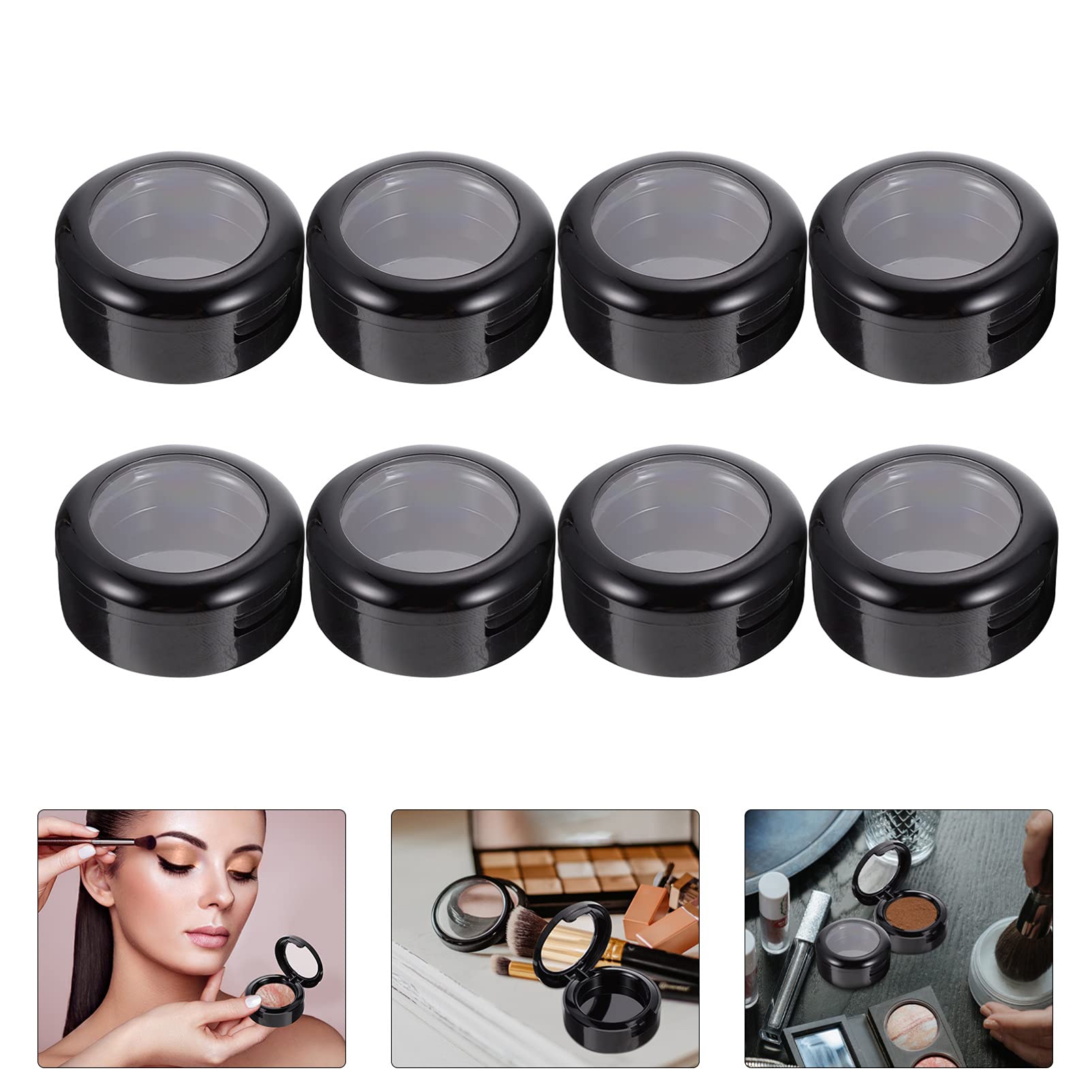 8pcs Empty Eyeshadow Palette Refillable Makeup Organizer - DIY Magnetic Eyeshadow Case for Professional Makeup Artists & Travel Use