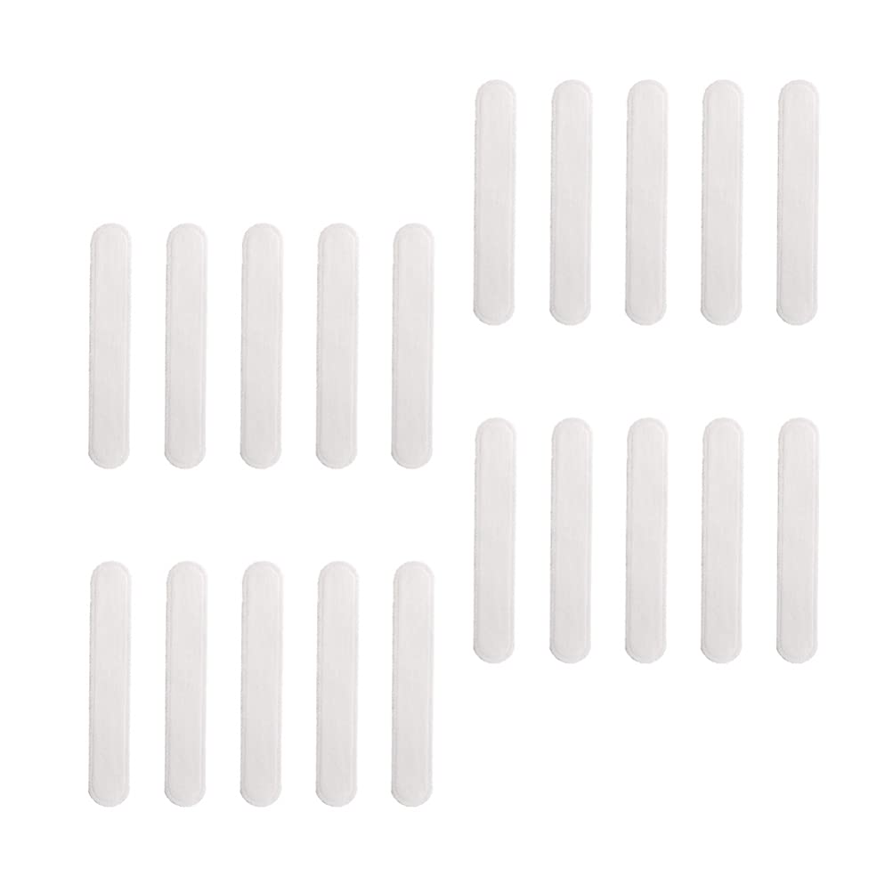 EXCEART 20-Pack Disposable Collar Protector Sweat Pads - Self-Adhesive Neck Liner Pads for Hats & Shirts - Sweat Absorbing Pads for Men & Women (White) - Perfect for Workouts, Sports & Daily Wear