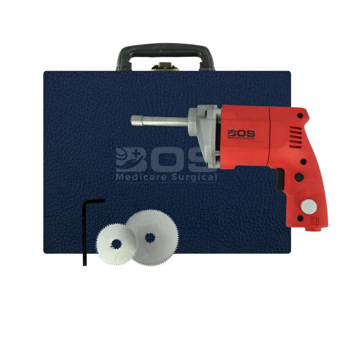 Bos Medicare Surgical® Orthopedic Plaster Cutter with 2 Blades & Handle Box - Multi Color | 1 Year Warranty | Ideal for Cast Removal, First Aid & Medical Procedures