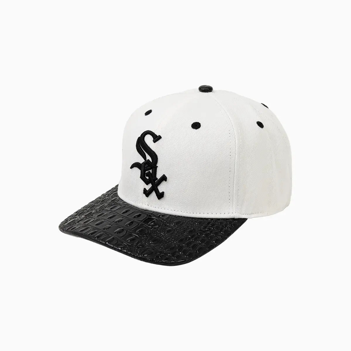 Chicago White Sox MLB Official Leather Visor Snapback Hat - Adjustable Baseball Cap for Men & Women - Perfect for Games, Tailgating & Fan Gear Collection