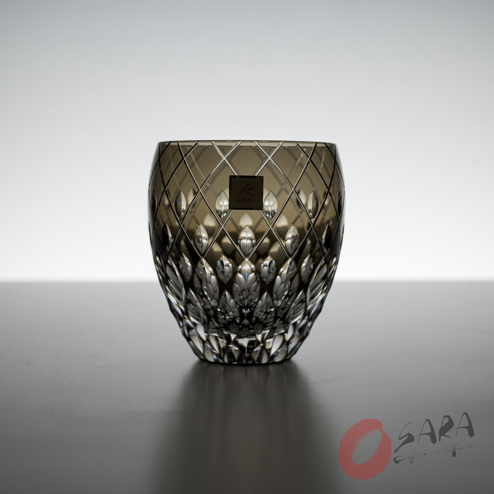 KAGAMI Crystal Multilayer Colored Round Whiskey Glass Set - Elegant Cocktail & Scotch Drinking Glasses for Home Bar, Gift & Special Occasions