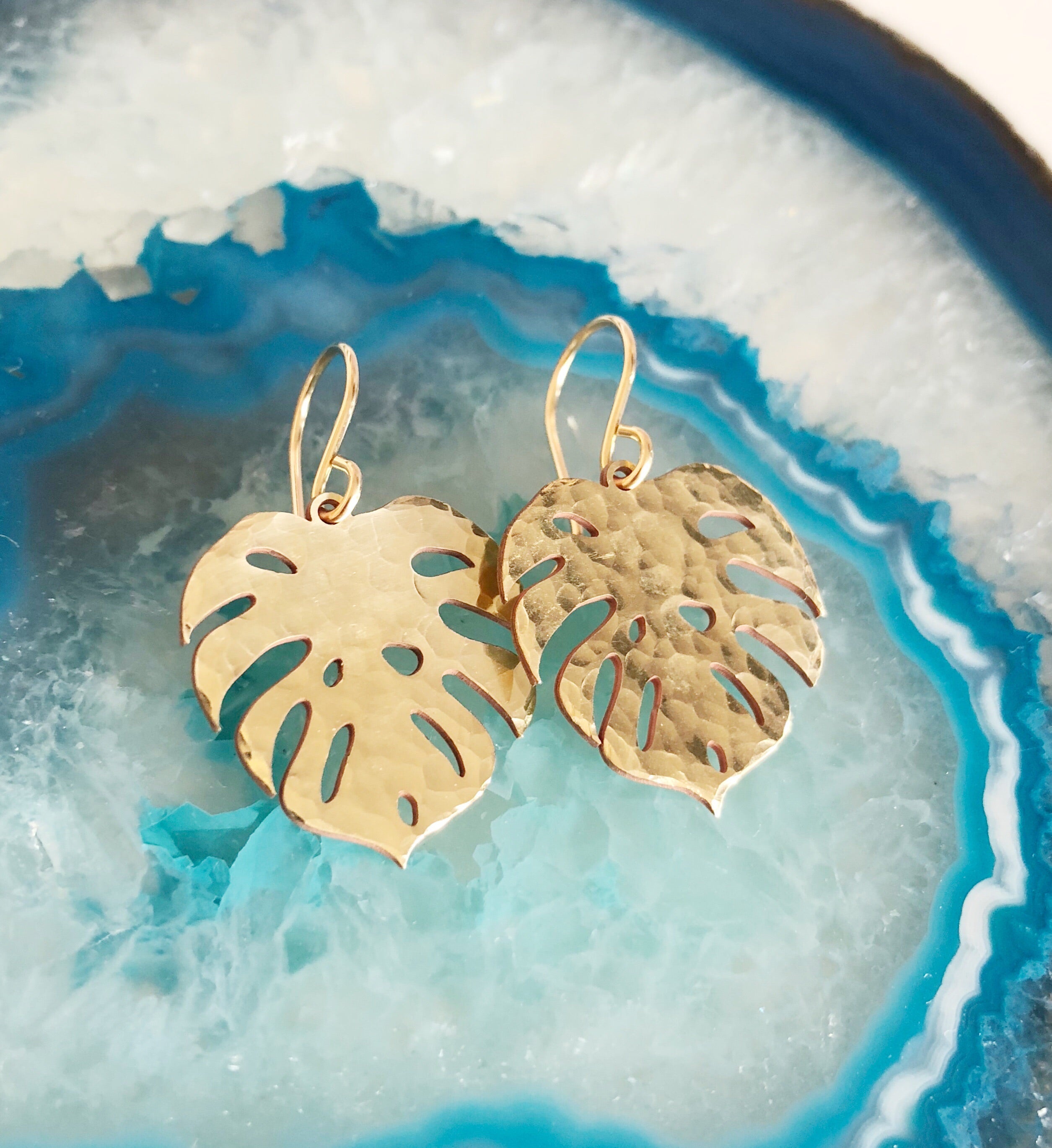 Monstera Leaf Dangle Earrings - Handmade Boho Jewelry for Women - Perfect for Casual Wear, Parties & Gifts (E492)