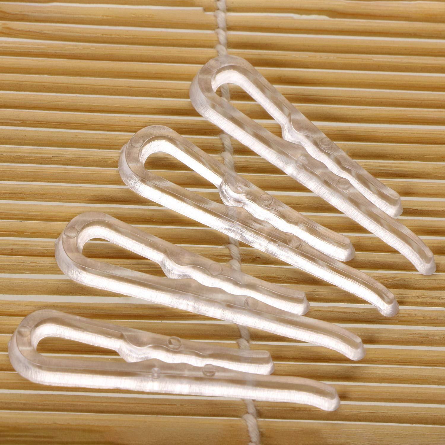 2 Inch U Shape Clear Plastic Alligator Clips with Teeth - 100Pcs Mini Skater Shirt Folding Clips for Ties, Socks, Pants & Dresses | Perfect for Laundry, Crafting & Organizing