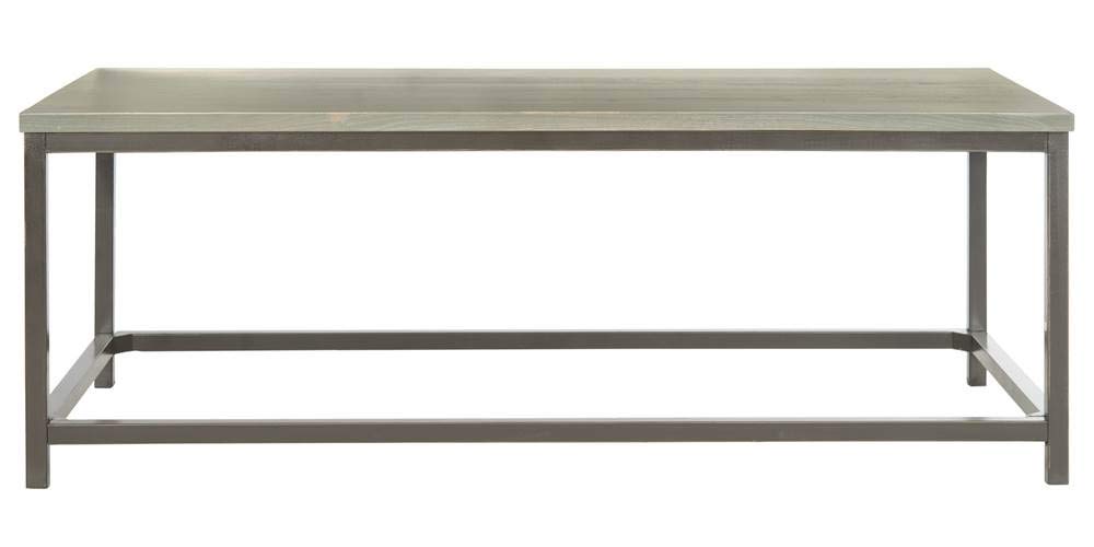 SAFAVIEH American Homes Collection ALEC Brown Pine Coffee Table - Rustic Wooden Living Room Furniture for Home Decor & Cozy Spaces