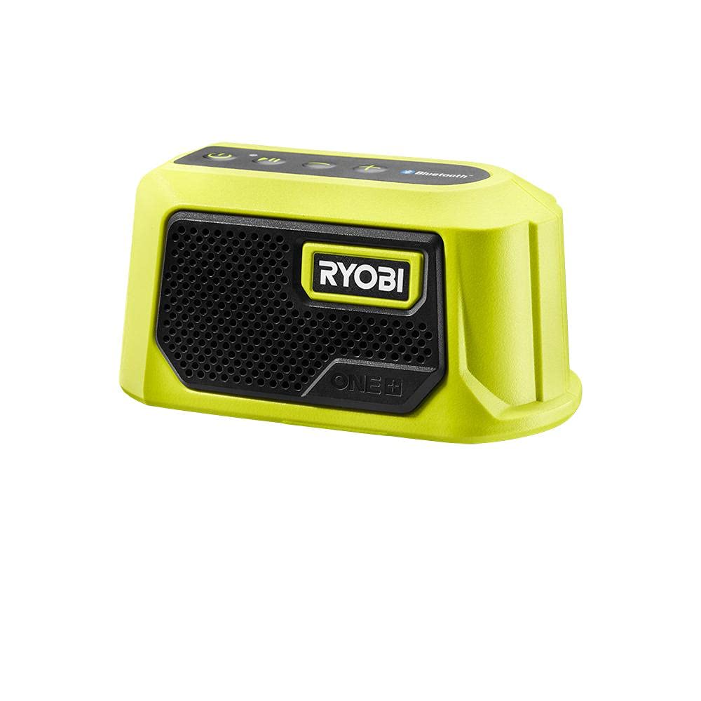 Ryobi PAD02B ONE+ 18V Cordless Bluetooth Speaker - Compact, Portable & Wireless for Job Sites, Camping, Outdoor Activities (Tool Only)