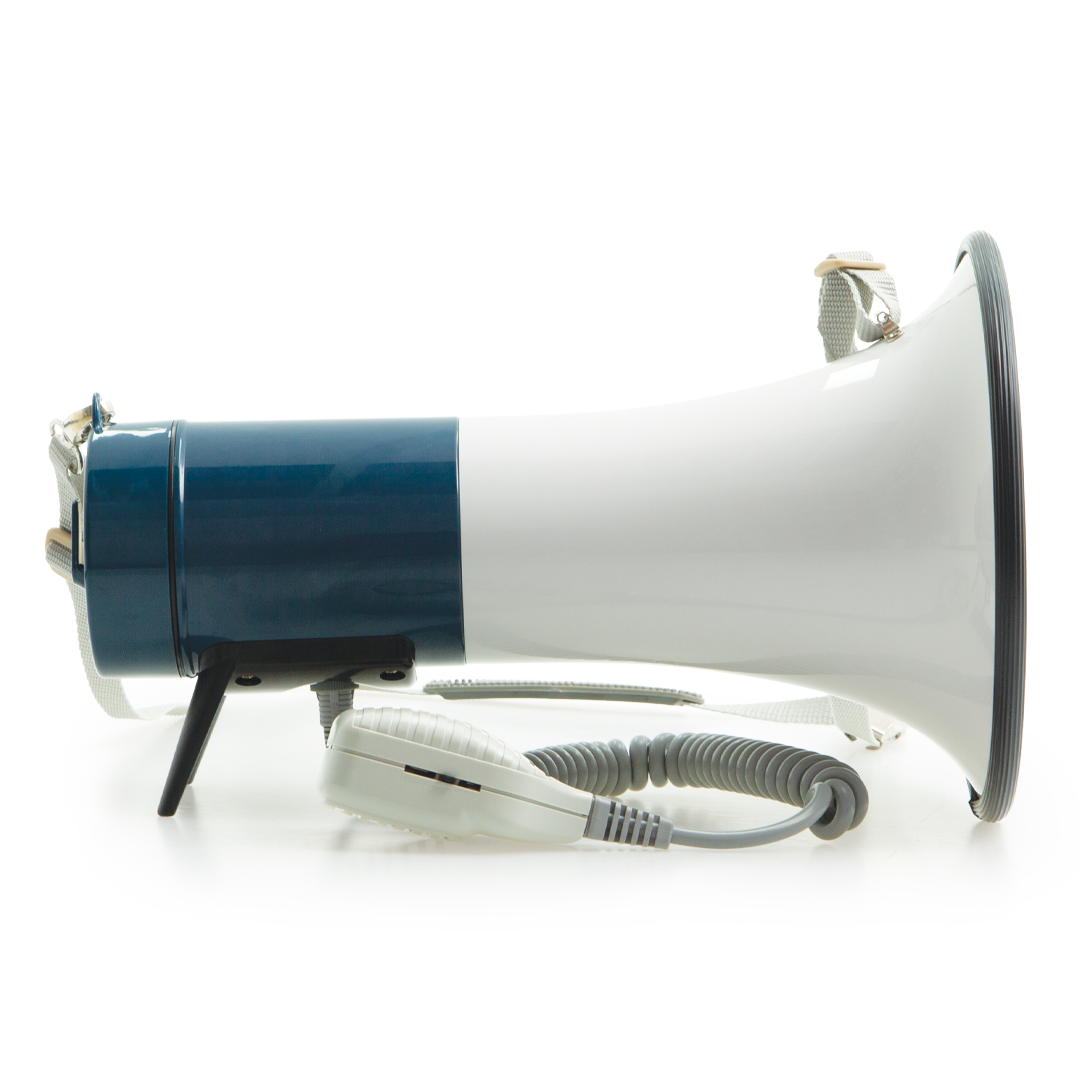 Victor Megaphone with Handheld Microphone - 25W Loud Portable Bullhorn for Outdoor Events, Sports Games & Emergency Announcements
