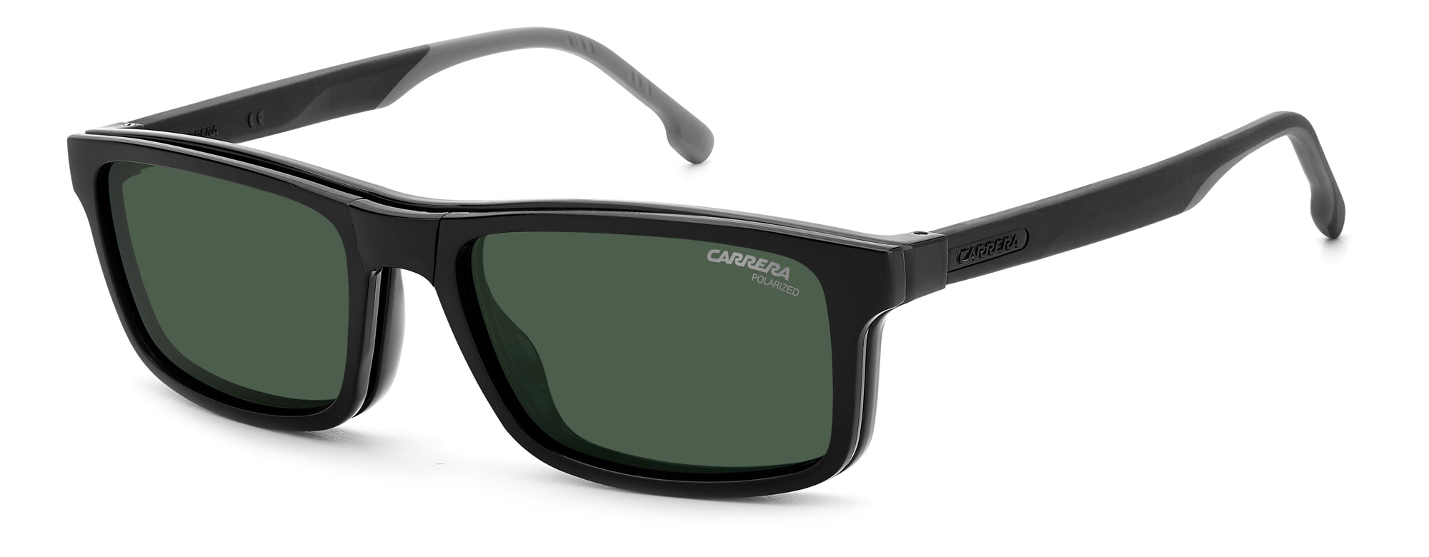 Carrera 8057/CS Clip-On Sunglasses - Polarized UV Protection for Men & Women - Perfect for Driving, Running, and Outdoor Sports