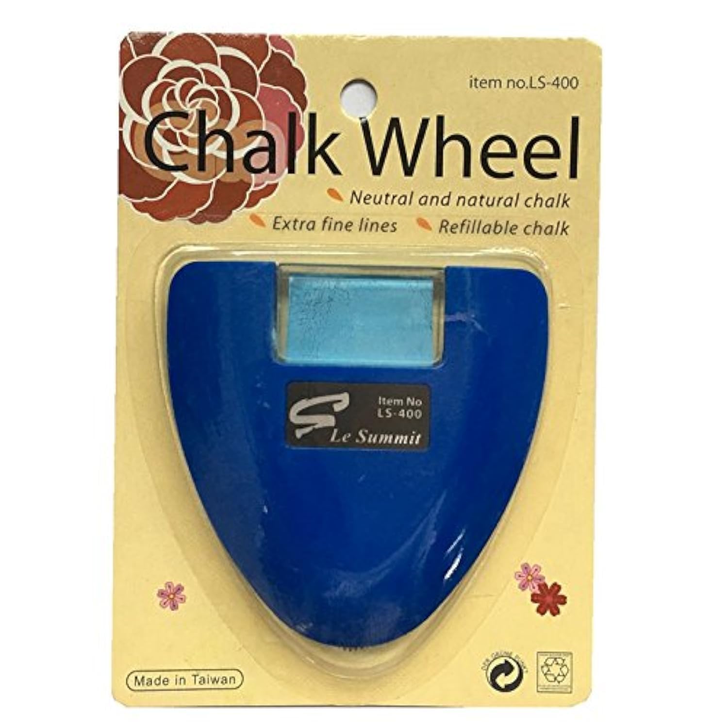 YEQIN Blue Chalk Wheel Fabric Marker - Tailor's Chalk for DIY Sewing & Quilting - Perfect for Fabric Marking, Pattern Tracing & Garment Alterations