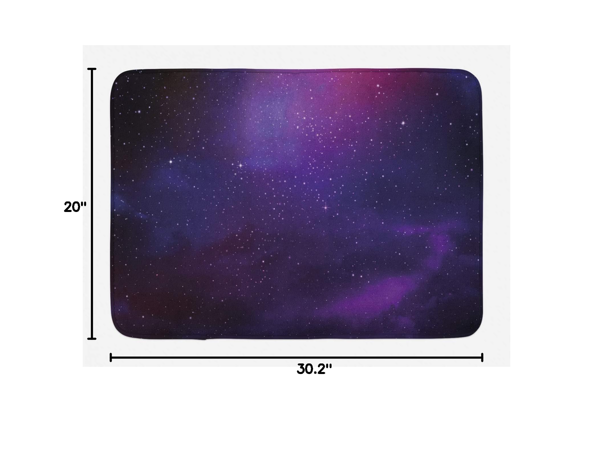 Ambesonne Galaxy Nebula Bath Mat - Non-Slip Plush Bathroom Rug with Milky Way Constellation Design, 30.2