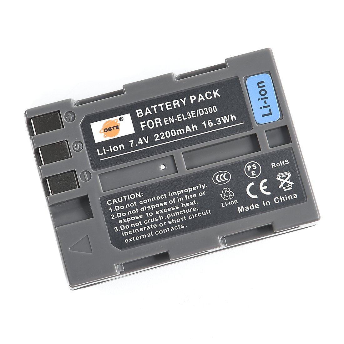 DSTE EN-EL3E ENEL3E 2200mAh 7.4V Li-Ion Replacement Battery Compatible with Nikon D30 D50 D70 D70S D80 D90 D100 D200 D300 D300S D700 - Perfect for Travel, Photography Sessions & Professional Shoots