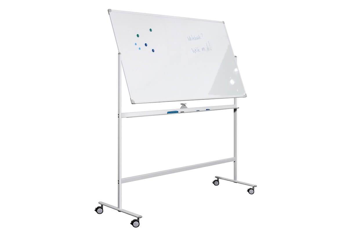 JasonL Mobile Magnetic Whiteboard - Double Sided 360° Rotating Dry Erase Board with Stand | Perfect for Office Meetings, Classroom Presentations & Home Organization