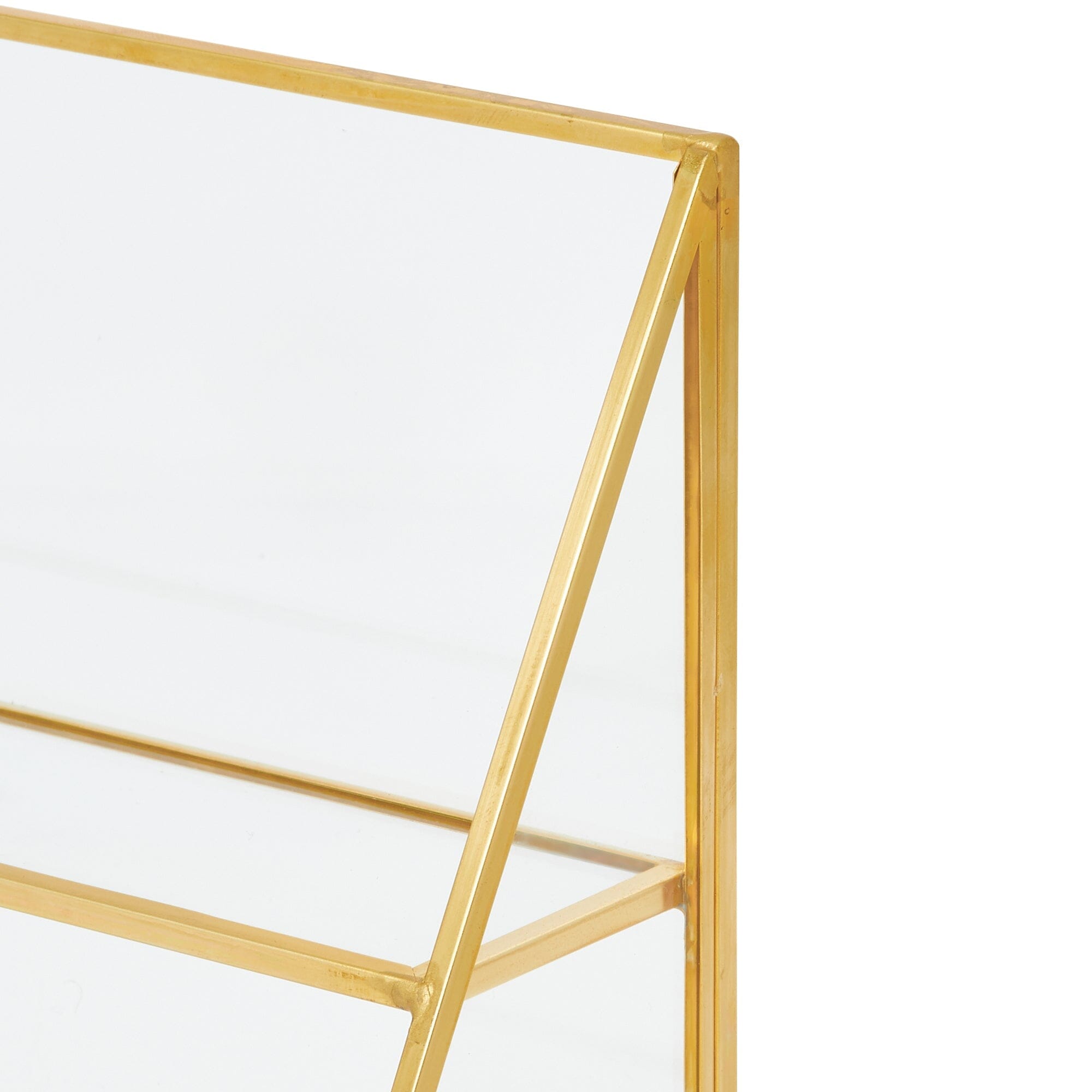 Glass Organizer Stand - 3-Tier Clear Desktop Display for Makeup, Jewelry & Office Supplies | Perfect for Vanity, Bathroom & Workspace Organization