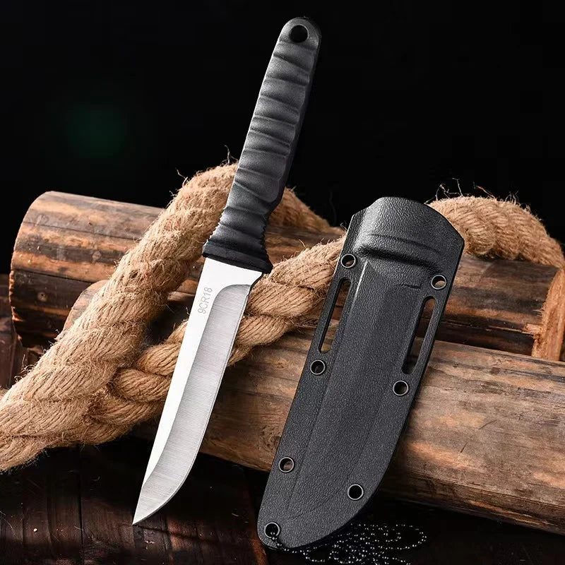 Best Outdoor Survival Knife - High Carbon Steel Camping Knife for Hiking, Hunting & Bushcraft | Portable Tactical Knife for Emergency & Wilderness Adventures