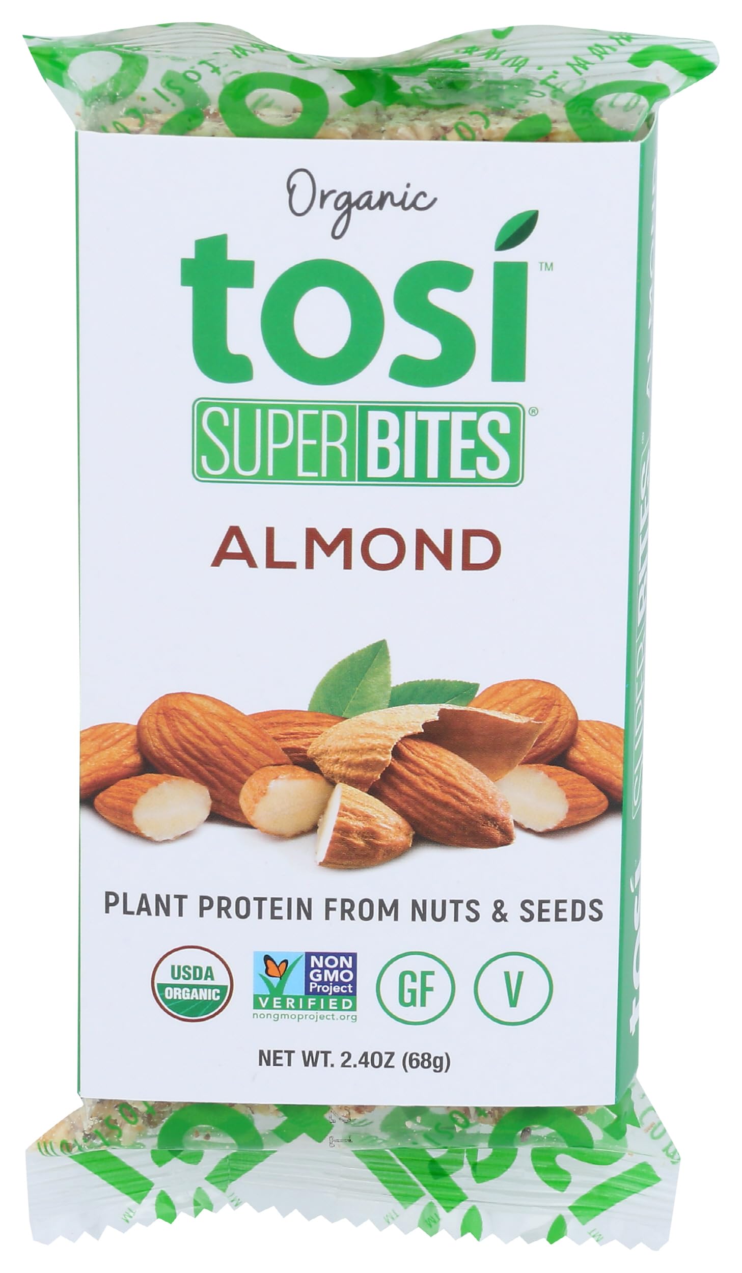 Organic SuperBites Vegan Snacks - Almond Flavor, 2.4 Oz (Pack of 1) | Gluten-Free, Non-GMO, Healthy Snack for Adults & Kids | Perfect for On-the-Go, Office, Hiking & Travel