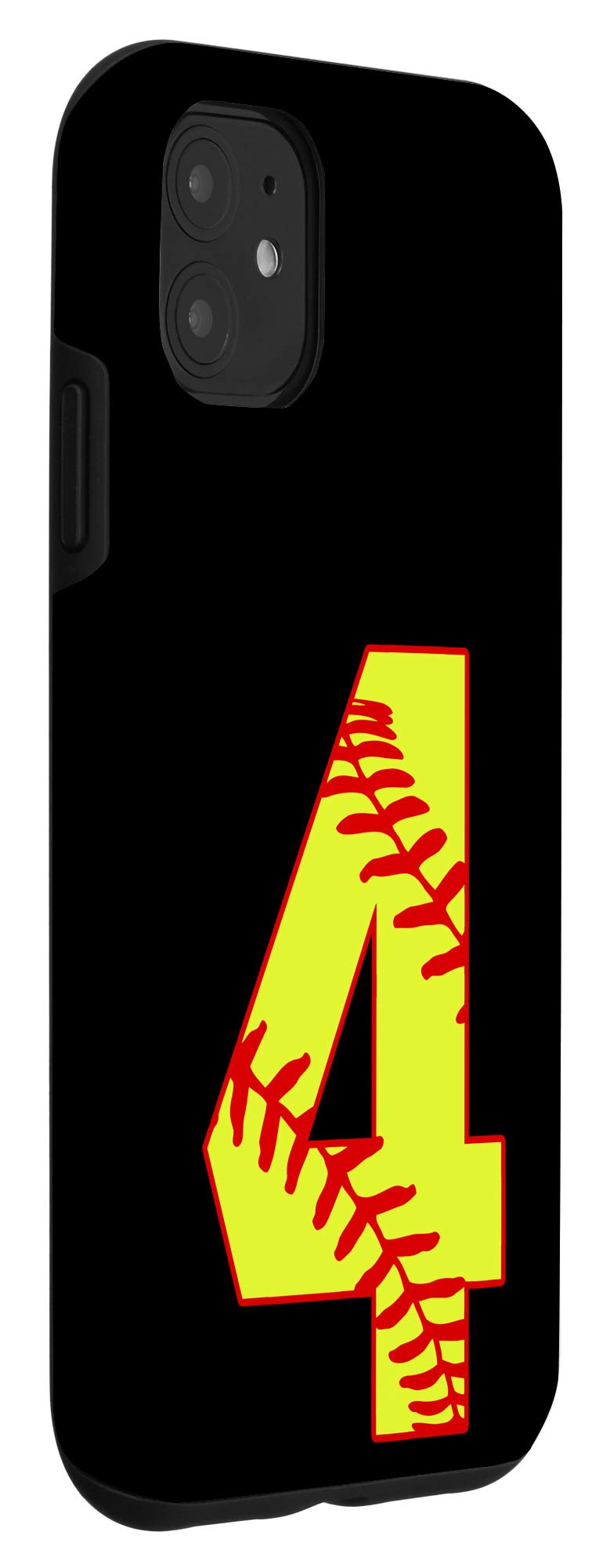iPhone 11 Softball Case - #4 Fast Pitch Design for Softball Moms & Players - Perfect Gift for Softball Fans & Enthusiasts - Great for Games, Practices & Showing Team Spirit