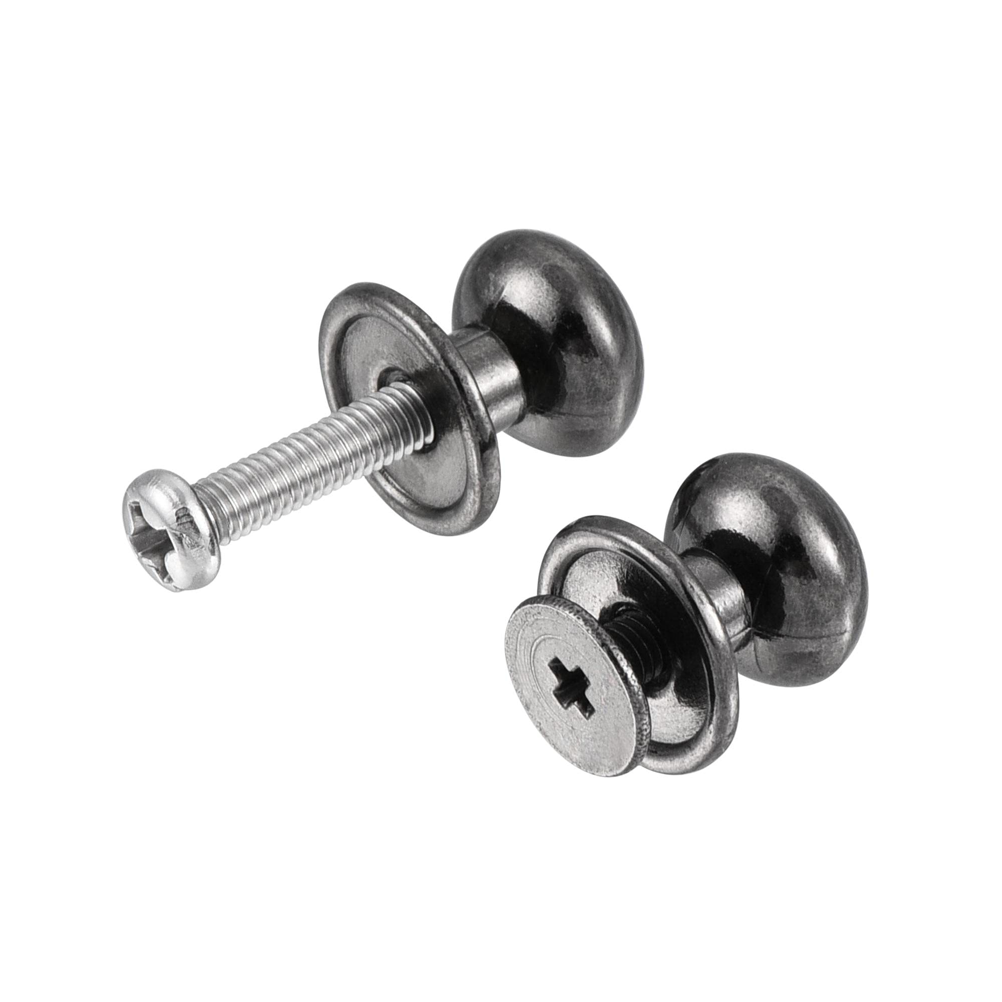 Black Zinc Alloy Round Knobs 10mm - 10pcs for Drawer & Cabinet Pulls - Home & Office Use