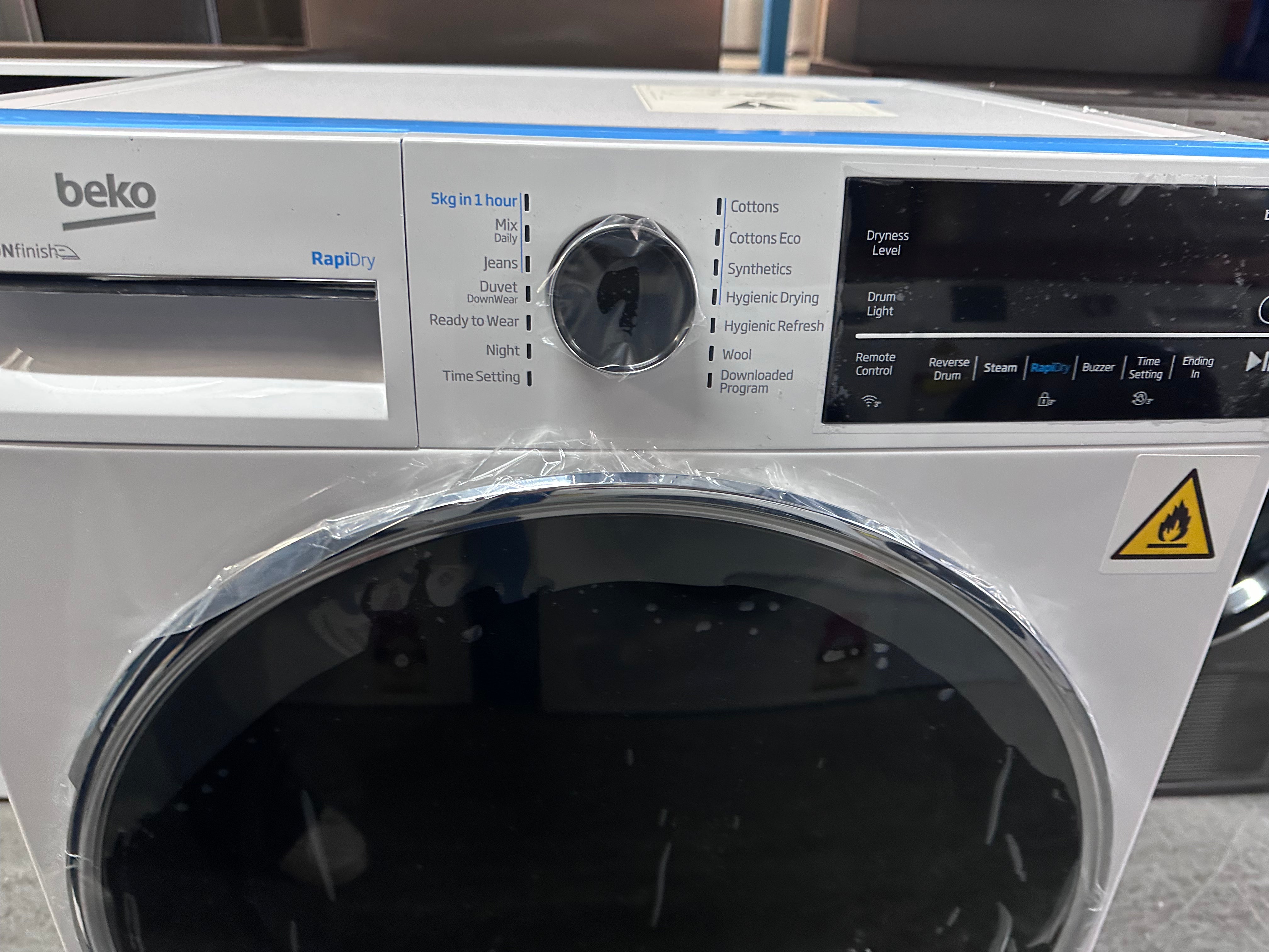 Beko BDPB904HW 9kg Hybrid Heat Pump Dryer - Energy Efficient White Laundry Dryer [Factory Second] | Perfect for Apartments, Small Homes & Eco-Friendly Living